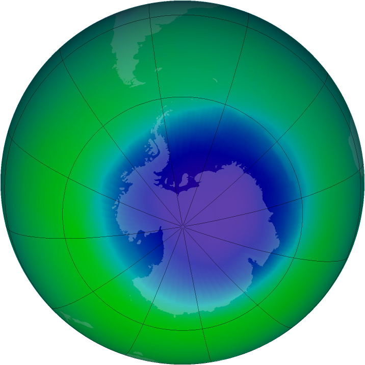 1999-November monthly mean Antarctic ozone